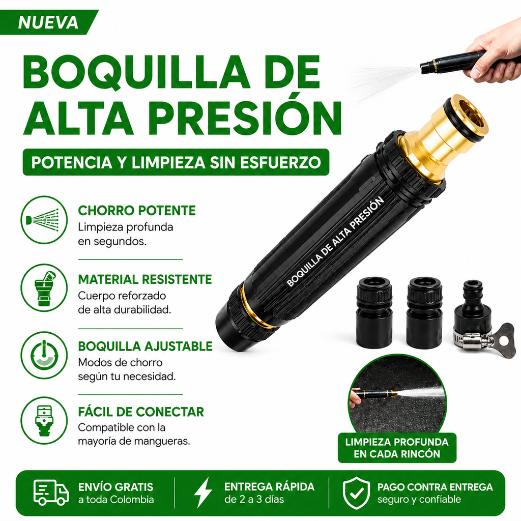 BOQUILLA DE ALTA PRESIÓN PARA MANGUERA